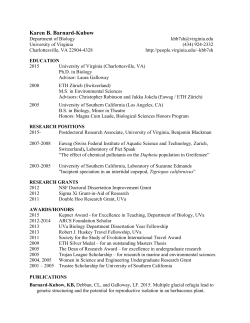 Karen B. Barnard-Kubow - University of Virginia