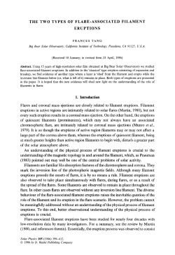 The two types of flare-associated filament eruptions
