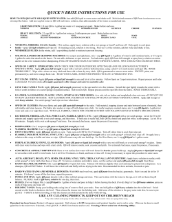 quick`n brite instructions for use