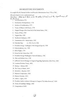100 MILESTONE DOCUMENTS