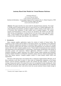 Anatomy-Based Joint Models for Virtual Humans - Inf