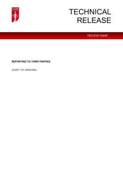 Reporting to Third Parties