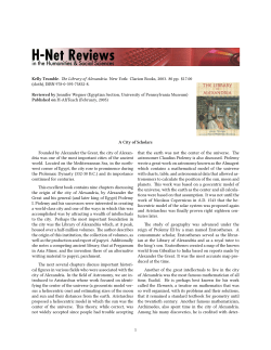 A City of Scholars - H-Net