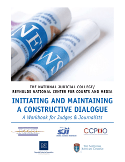 iNiTiaTiNg aNd MaiNTaiNiNg a coNsTRucTive dialogue