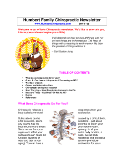 Humbert Family Chiropractic Newsletter