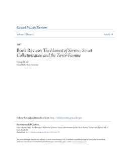 Book Review: The Harvest of Sorrow: Soviet Collectivization and the