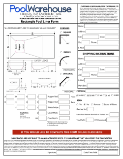 Rectangle Pool Liner Form