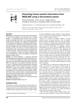 Extracting human protein interactions from MEDLINE using a full