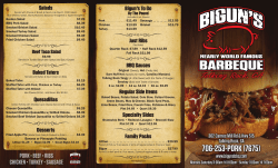 Our Menu!