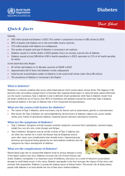 Fact Sheet on Diabetes pdf, 577kb - WHO South