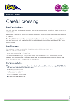 Careful crossing - THINK! road safety