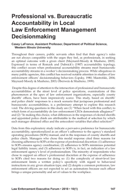 Professional vs. Bureaucratic Accountability in Local Law