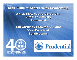 Risk Culture Starts With Leadership