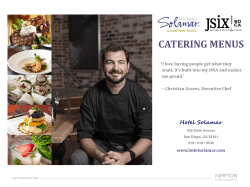 Hotel Name Here | Catering Menu