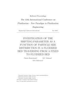 investigation of the shifting-parameter as a function of particle size