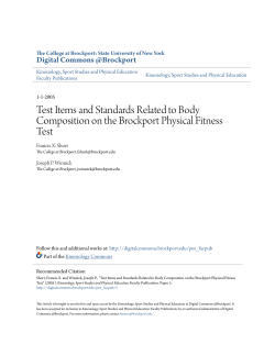 Test Items and Standards Related to Body Composition