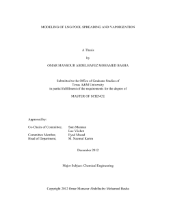 Modelling of LNG Pool Spreading and Vaporization
