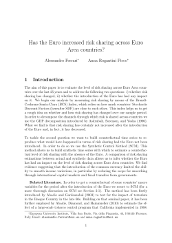 Has the Euro increased risk sharing across Euro Area countries?