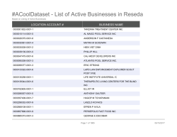 ACoolDataset - List of Active Businesses in Reseda