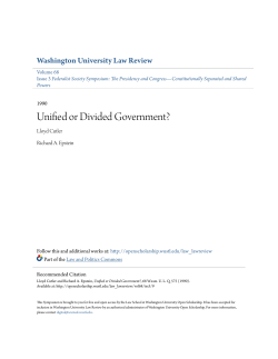 Unified or Divided Government? - Washington University Open
