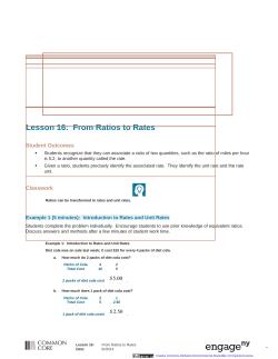 Lesson 16: From Ratios to Rates