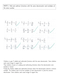 MNF5.4 Add and subtract fractions with the same denominator and