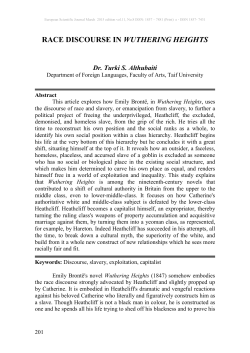 race discourse in wuthering heights