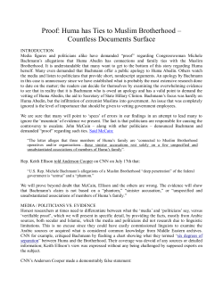 Proof: Huma has Ties to Muslim Brotherhood