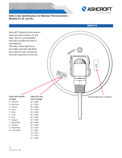 Product Information Page Date Code Identification BM-PI-9