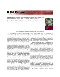 The Franciscans and Patterns of Patronage in the Veneto - H-Net