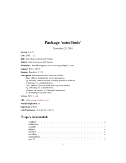 Package `miscTools`