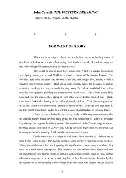 John Carroll: THE WESTERN DREAMING * * * FOR WANT OF STORY