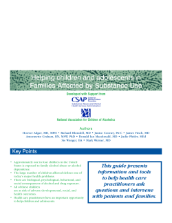 Helping children and adolescents in Families Affected by Substance