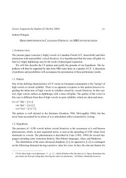 Grazer Linguistische Studien 62 (Herbst 2004) Gabriel Poliquin The