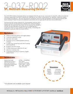 SF6 Moisture Measuring Device