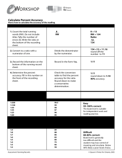 Calculate Percent Accuracy