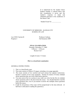 question i - UMKC School of Law - University of Missouri