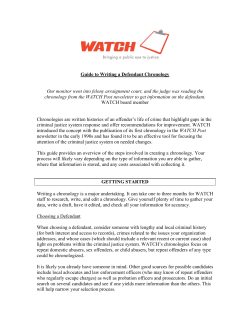 How To Write a Chronology