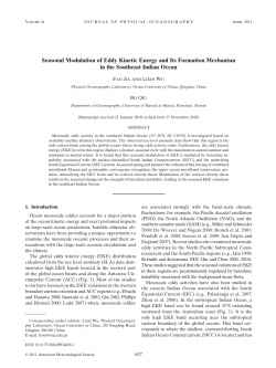 Seasonal Modulation of Eddy Kinetic Energy and Its Formation