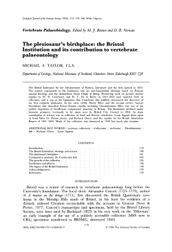 the Bristol Institution and its contribution to