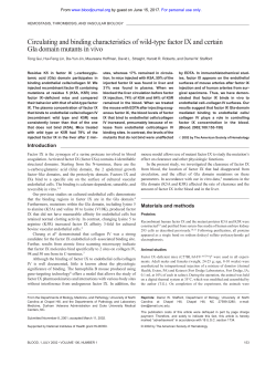 Circulating and binding characteristics of wild