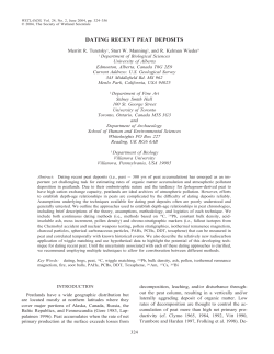 dating recent peat deposits