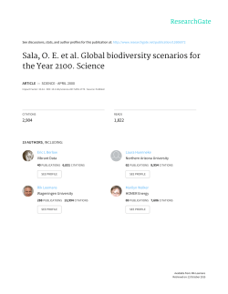 Sala, O. E. et al. Global biodiversity scenarios for the Year 2100