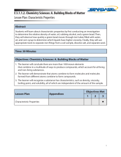 Characteristic Properties