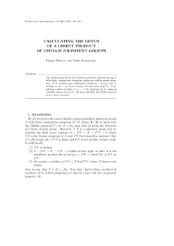 calculating the genus of a direct product of certain nilpotent