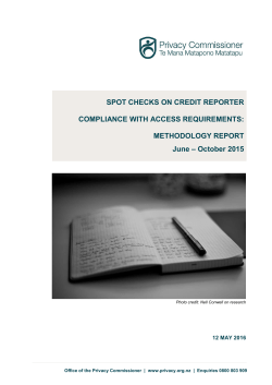 Methodology report - Office of the Privacy Commissioner