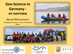 Geo-Science in Germany -