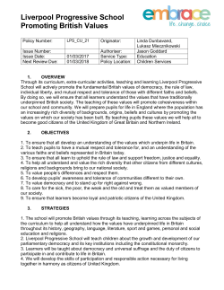 Liverpool Progressive School Promoting British Values