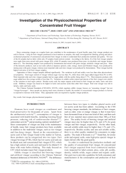 Investigation of the Physicochemical Properties of Concentrated