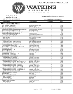 Selected Records - Watkins Nurseries